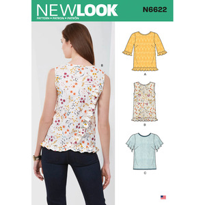 New Look Sewing Pattern N6622 Misses&#39; Tops