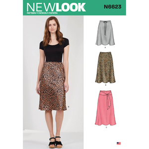 New Look Sewing Pattern N6623 Misses&#39; Skirt In Three Lengths