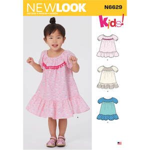 New Look Sewing Pattern N6629 Toddler&#39;s Dresses