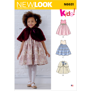 New Look Sewing Pattern N6631 Children&#39;s Dresses and Capes
