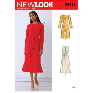 New Look Sewing Pattern N6633 Misses&#39; Dresses with Optional Drape