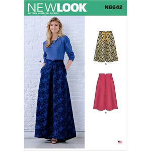 New Look Sewing Pattern N6642 Misses&#39; Raised Waist Skirts