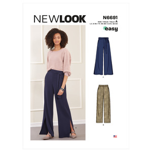 New Look Sewing Pattern N6691 Misses&#39; Slim Or Flared Pants