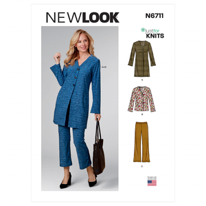 New Look Sewing Pattern N6711 Misses&#39; Cardigan Jacket and Trousers