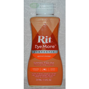 RIT APRICOT ORANGE Liquid Fabric Dye, DyeMore Synthetic Dye 207ml