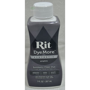 RIT Liquid Fabric Dye, DyeMore Synthetic Dye GRAPHITE BLACK, 207ml