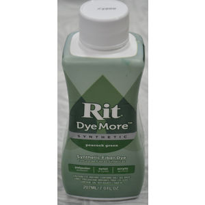 RIT Liquid Synthetic Fabric Dye PEACOCK GREEN, DyeMore Synthetic, 207ml