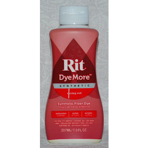 RIT Liquid Synthetic Fabric Dye,  RACING RED, DyeMore Synthetic Dye, 207ml