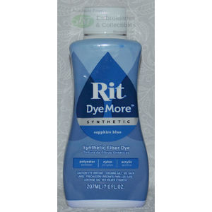 RIT Liquid Synthetic Fabric Dye, DyeMore Synthetic Dye SAPPHIRE BLUE, 207ml