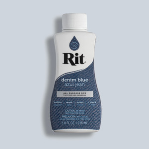 RIT DENIM BLUE, All Purpose Liquid Fabric Dye 236ml (8 FL OZ)