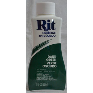 RIT DARK GREEN, All Purpose Liquid Fabric Dye 236ml (8 FL OZ)