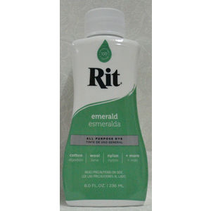 RIT EMERALD GREEN, All Purpose Liquid Fabric Dye 236ml (8 FL OZ)