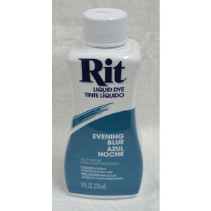 RIT EVENING BLUE, All Purpose Liquid Fabric Dye 236ml Bottle (8 FL OZ)