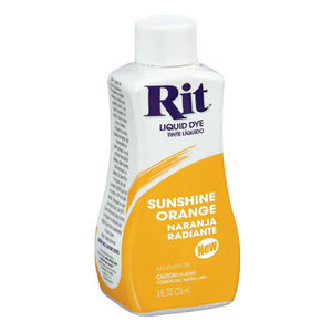 RIT SUNSHINE ORANGE, All Purpose Liquid Fabric Dye 236ml (8 FL OZ)