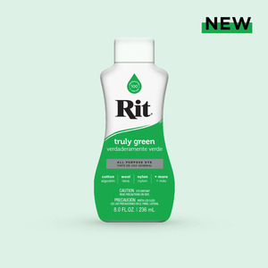 RIT TRULY GREEN, All Purpose Liquid Fabric Dye 236ml (8 FL OZ)