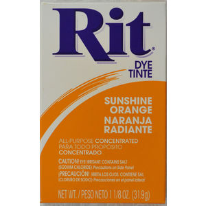 RIT ALL Purpose Powder Fabric Dye 31.9g Packet SUNSHINE ORANGE