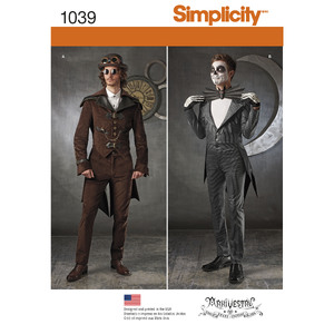 Men&#39;s Cosplay Costumes Simplicity Sewing Pattern 1039AA