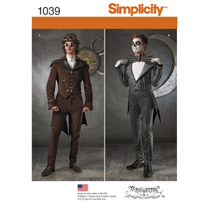 Men&#39;s Cosplay Costumes Simplicity Sewing Pattern 1039BB