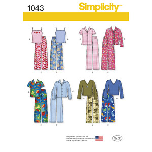 Child's, Girls' and Boys' Separates Simplicity Sewing Pattern 1043HH