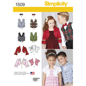 Child&#39;s Vest, Bolero and Bow Tie Simplicity Sewing Pattern 1509