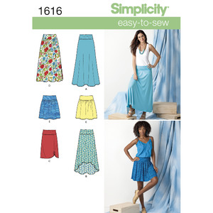 Women&#39;s Knit or Woven Skirts Simplicity Sewing Pattern 1616