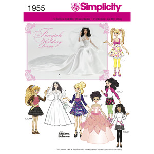 Doll Clothes Simplicity Sewing Pattern 1955