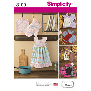 Towel Dresses, Pot Holders and Oven Mitts Simplicity Sewing Pattern 8109