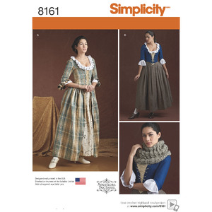 Simplicity Pattern 8161 Women&#39;s 18th Century Costumes Simplicity Sewing Pattern 8161