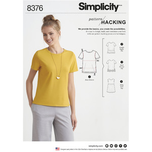 Simplicity Pattern 8376 Women&#39;s Knit Top with Multiple Pieces for Design Hacking Simplicity Sewing Pattern 8376