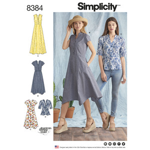 Simplicity Pattern 8384 Women&#39;s Dress with Length Variations and Top Simplicity Sewing Pattern 8384