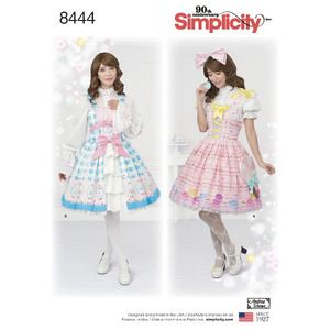 Pattern 8444 Women&#39;s Lolita Costume Simplicity Sewing Pattern 8444