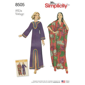 Simplicity Pattern 8505 Misses&#39; Vintage Caftans Simplicity Sewing Pattern 8505