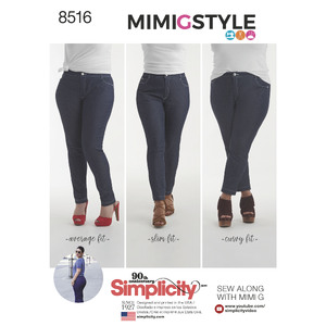 Simplicity Pattern 8516 Misses&#39; Mimi G Skinny Jeans Simplicity Sewing Pattern 8516