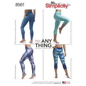 Simplicity Pattern 8561 Women&#39;s Leggings Simplicity Sewing Pattern 8561