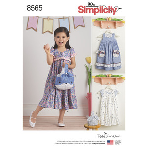 Simplicity Pattern 8565 Child&#39;s Ruby Jean&#39;s Dresses and Purses Simplicity Sewing Pattern 8565