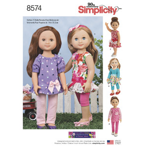 Simplicity Pattern 8574 14&quot; Doll Clothes Simplicity Sewing Pattern 8574