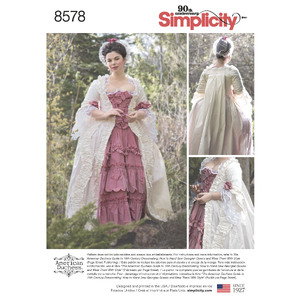 Simplicity Pattern 8578 Women&#39;s&#39; 18th Century Gown Simplicity Sewing Pattern 8578