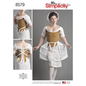 Simplicity Pattern 8579 Women&#39;s&#39; 18th Century Costume Simplicity Sewing Pattern 8579