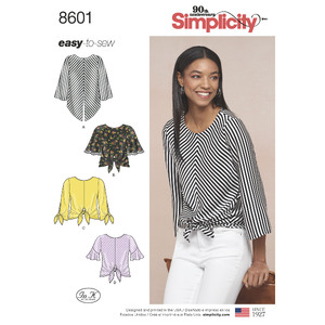 Pattern 8601 Women&#39;s Pullover Tops Simplicity Sewing Pattern 8601