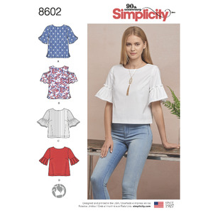 Pattern 8602 Women&#39;s Tops in Two Lengths Simplicity Sewing Pattern 8602