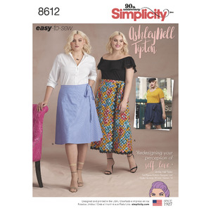 Pattern 8612 Women&#39;s Easy Wrap Skirts by Ashley Nell Tiption Simplicity Sewing Pattern 8612