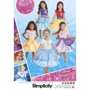 Pattern 8627 Child&#39;s Disney Character Skirts Simplicity Sewing Pattern 8627
