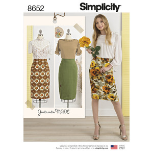 Pattern 8652 Women&#39;s Skirts Simplicity Sewing Pattern 8652