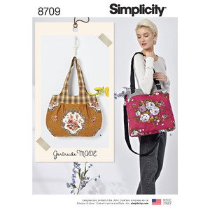 Pattern 8709 Gertrude Made Bags Simplicity Sewing Pattern 8709