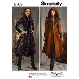 Pattern 8769 Women&#39;s Costume Coats Simplicity Sewing Pattern 8769