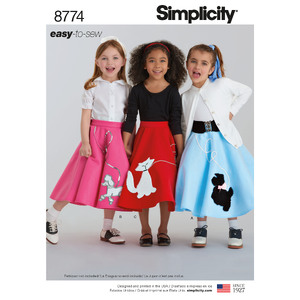 Pattern 8774 Child&#39;s and Girls&#39; Costumes Simplicity Sewing Pattern 8774