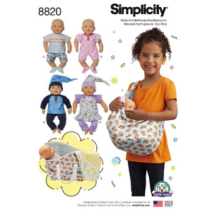 15&quot; Baby Doll Clothes Simplicity Sewing Pattern 8820