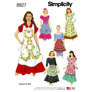Misses&#39; Aprons Sizes S-M-L Simplicity Sewing Pattern 8827