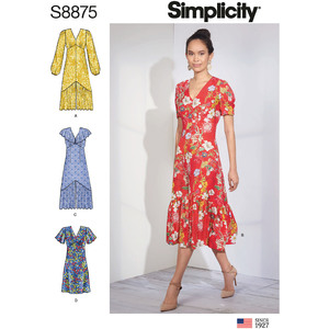 Misses&#39; Dresses Sizes 6-14 Simplicity Sewing Pattern 8875