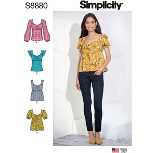 Misses&#39; Tops Sizes 6-14 Simplicity Sewing Pattern 8880